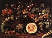 BONZI, Pietro Paolo Fruit, Vegetables and a Butterfly Spain oil painting reproduction